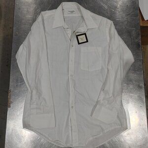Brand New Christian Dior White Button Shirt Size 16/33 Cotton Blend